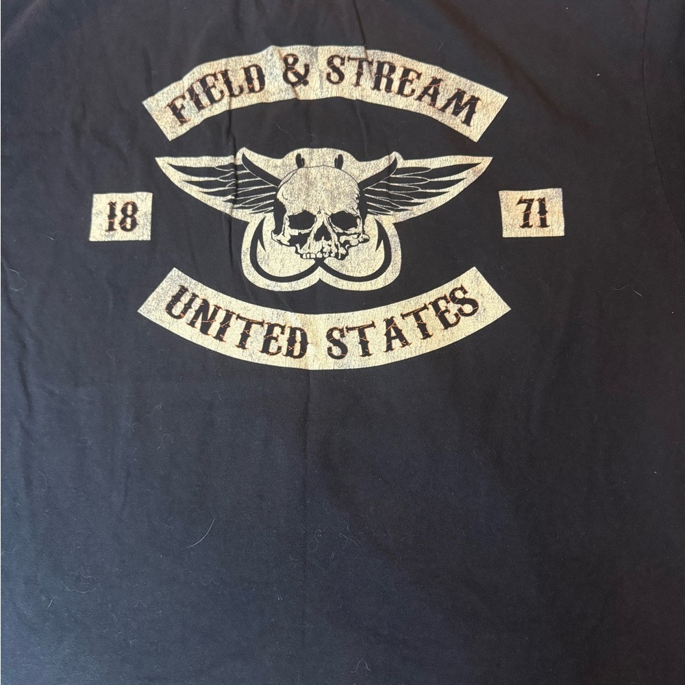 Field & Stream Black Short Sleeve Tee size Xl grunge goth vintage y2k - Picture 5 of 6